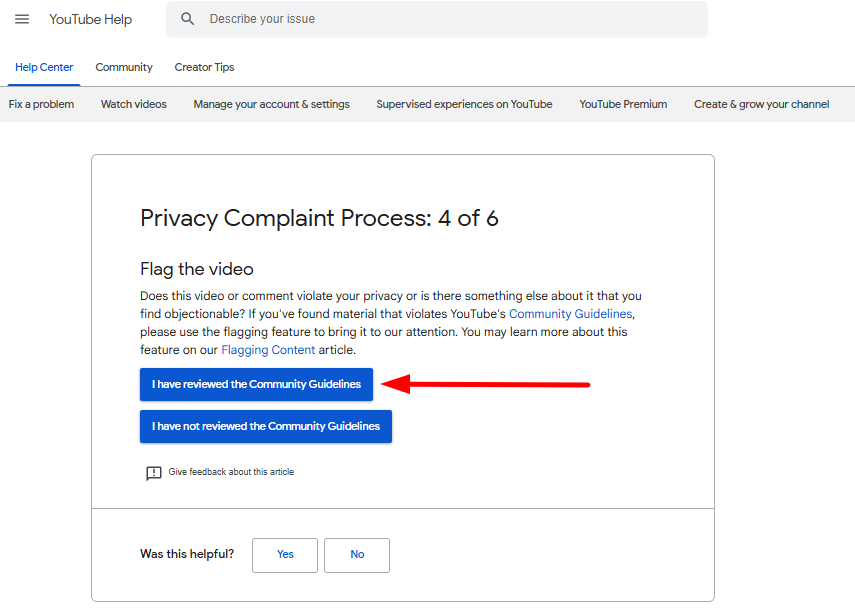 How to remove personal info from YouTube channel or video (YouTube Privacy Complaint Form) 8 privacy compliant process step 4